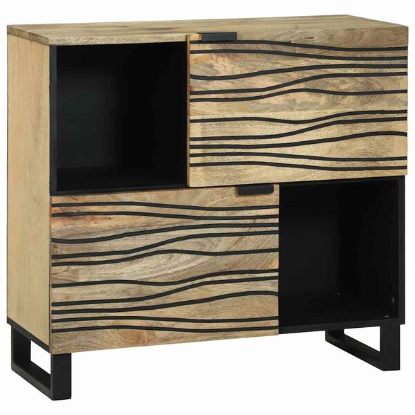 vidaXL Buffet Marron 80 x 33 x 75 cm bois de manguier massif