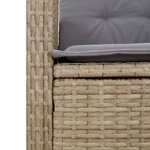 vidaXL Ensemble à manger de jardin et coussins 9 Pièces mélange beige