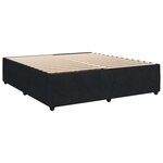 vidaXL Sommier à lattes de lit et matelas Noir 200x200 cm Velours