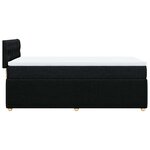 vidaXL Sommier à lattes de lit avec matelas Noir 100x200 cm Tissu