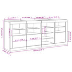 vidaXL Buffet avec lumières LED chêne sonoma 164x37x67 cm