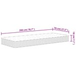 vidaXL Matelas à ressorts bonnell moyen 70x200 cm