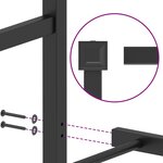 vidaXL Cadre de lit métal sans matelas avec tête de lit noir 140x200cm