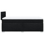 vidaXL Sommier à lattes de lit avec matelas Noir 100x200 cm Tissu