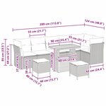 vidaXL Ensemble de canapé de jardin 9 Pièces Noir polyrotin