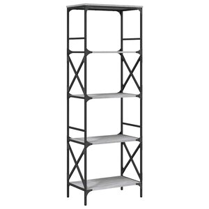 vidaXL Bibliothèque à 5 niveaux sonoma gris 59x35x171 cm