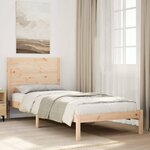 vidaXL Cadre de lit extra long sans matelas 100x210 cm bois massif