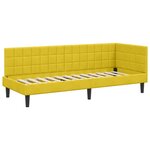 vidaXL Cadre de lit d'angle avec matelas 2 Pièces Jaune Velours