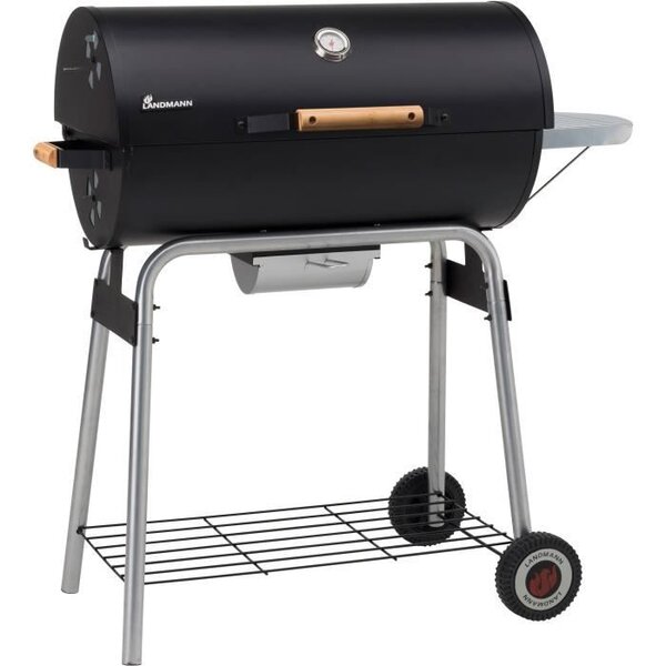 LANDMANN Barbecue a charbon Black Taurus 660 - Acier émaillée