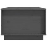 vidaXL Table basse Gris 100x50x35 cm Bois massif de pin
