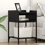 vidaXL Cabinet de chevet Chêne noir 40 x 40 x 61 cm Bois d'ingénierie