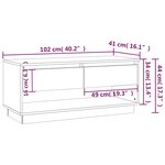 Vidaxl meuble tv blanc 102x41x44 cm aggloméré