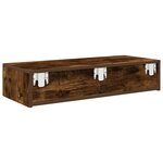 vidaXL Étagère murale avec tiroirs chêne fumé bois d'ingénierie