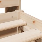vidaXL Lit bibliothèque sans matelas 140x200 cm bois massif de pin