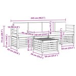 vidaXL Ensemble de canapés d'extérieur 5 pc Blanc et anthracite