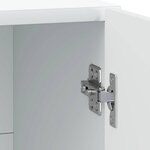 vidaXL Cabinet de chevet Blanc 43 x 34 5 x 50 cm Bois d'ingénierie