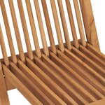 vidaXL Chaises pliables de jardin 2 Pièces Bois de teck solide