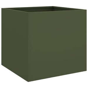 vidaXL Jardinière vert olive 49x47x46 cm acier