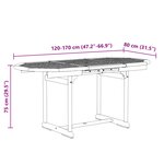 vidaXL Ensemble à manger de jardin 5Pièces bois d'acacia solide textilène
