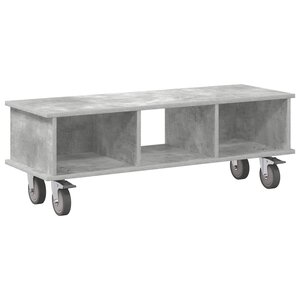 vidaXL Meuble TV Gris béton 100 x 35 x 35 cm Bois d'ingénierie