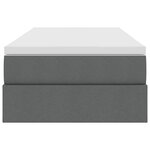 vidaXL Lit avec rangement et matelas Gris foncé 100 x 200 cm Polyester