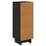 vidaXL Armoire à tiroirs Noir 33 x 34 5 x 90 cm Bois d'ingénierie
