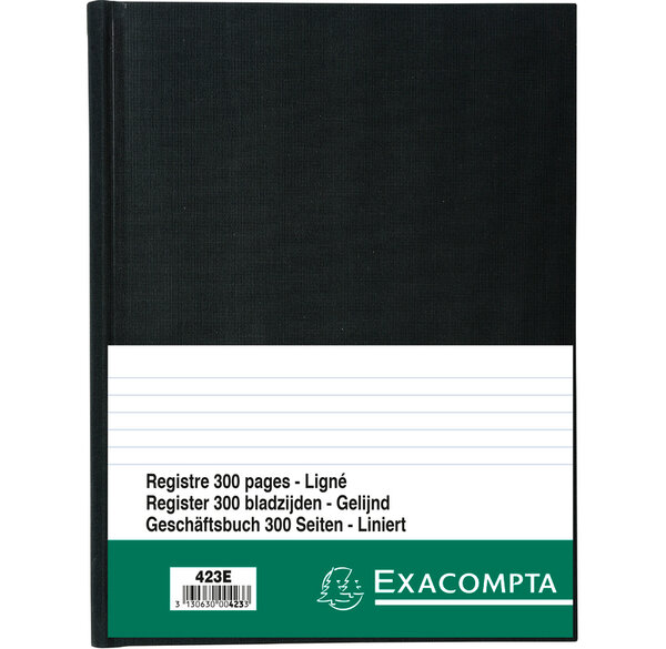Registre piqué folioté format Vertical 29,7 x 21 cm 300 pages lignées 110 g EXACOMPTA