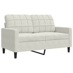 vidaXL Ensemble de canapés 4 Pièces avec coussins Crème Velours