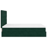 vidaXL Cadre de lit ottoman avec matelas vert foncé 140x200 cm velours