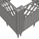 vidaXL Jardinière avec piquets gris clair 363 5x43 5x43 5 cm PP