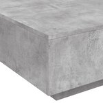 vidaXL Table basse gris béton 80x80x31 cm bois d'ingénierie