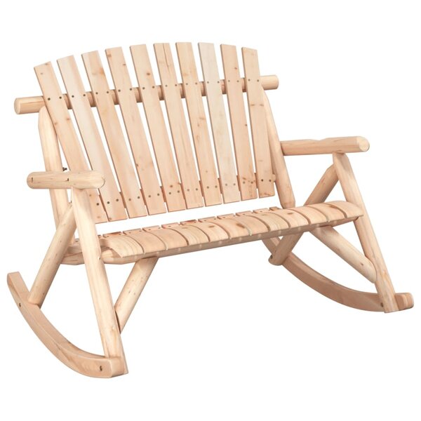 vidaXL Banc à bascule jardin 2 places 123x96x102 cm bois massif épicéa