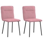 vidaXL Chaises à manger lot de 2 Rose Velours