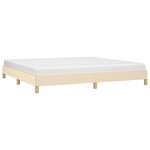 vidaXL Cadre de lit sans matelas crème 200x200 cm tissu