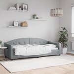vidaXL Lit de repos gris clair 80x200 cm tissu