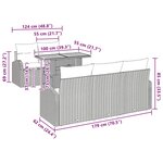 vidaXL Ensemble de canapé de jardin 6 Pièces beige et gris clair