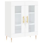 vidaXL Buffet haut Blanc 69 5x34x180 cm Bois d'ingénierie