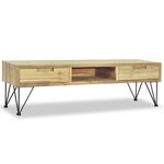 vidaXL Meuble TV 120x35x35 cm Teck massif