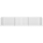vidaXL Lit surélevé à gabion Acier galvanisé 270x30x60 cm