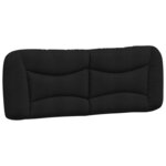 vidaXL Coussin de tête de lit noir 120 cm tissu