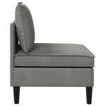 vidaXL Canapé moyen avec rangement Gris clair Velours