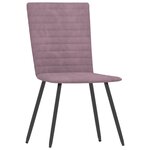 vidaXL Chaises à manger lot de 2 Rose Velours