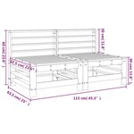 vidaXL Canapés centraux de jardin 2 Pièces bois massif douglas