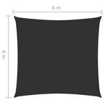 vidaXL Parasol en tissu oxford carré 6x6 m anthracite