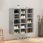 vidaXL Cabinet à chaussures Gris béton 103x30x51 cm Bois d'ingénierie