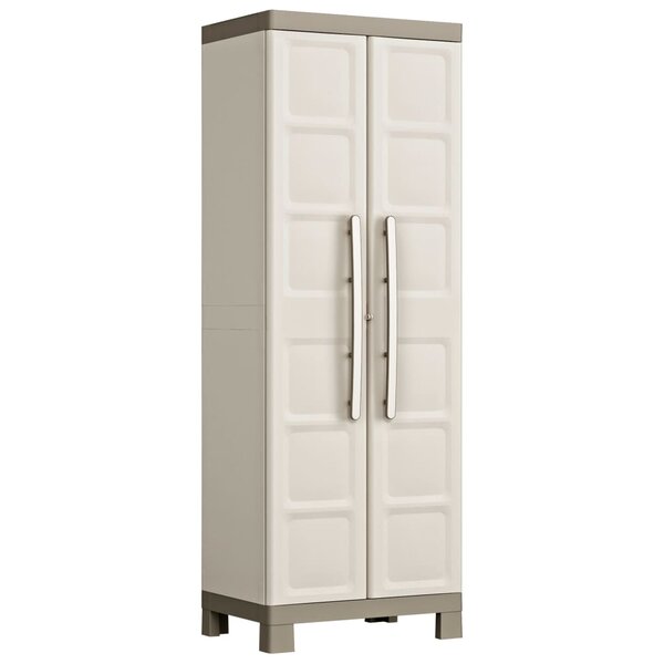 Keter Armoire de rangement à étagères Excellence Beige et taupe 182 cm
