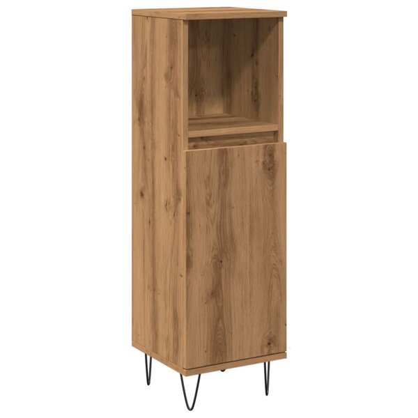 vidaXL Armoire de salle de bain chêne artisanal 30x30x100 cm