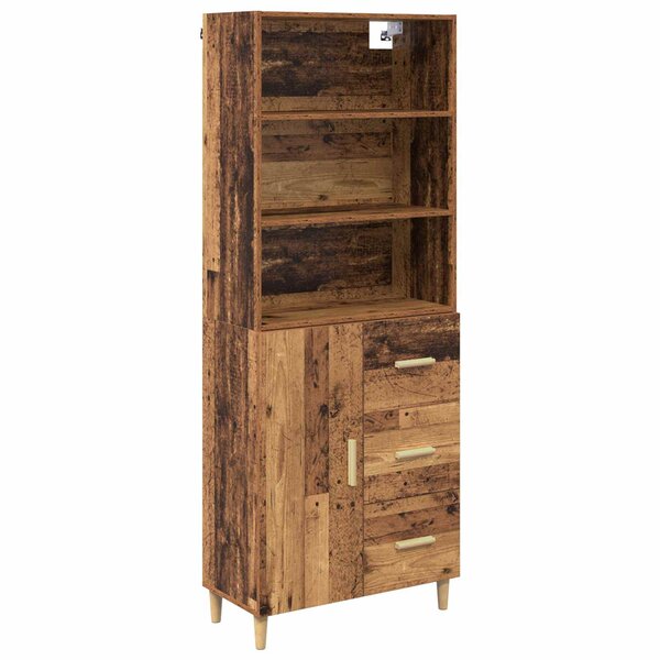 vidaXL Haut Armoire Bois Ancien 69 5 x 32 5 x 180 cm Bois d'ingénierie