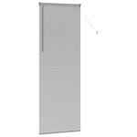 vidaXL Store de Fenêtre avec des rideaux Argent Aluminium