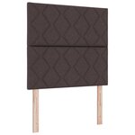 vidaXL Lit à ressorts avec tête de lit Marron foncé 100 x 200 cm tissu